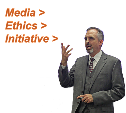 The Media Ethics Initiative started by Dr. Scott Stroud (Communication Studies) aims to highlight the choices, consequences, and values involved in our communicative activities.