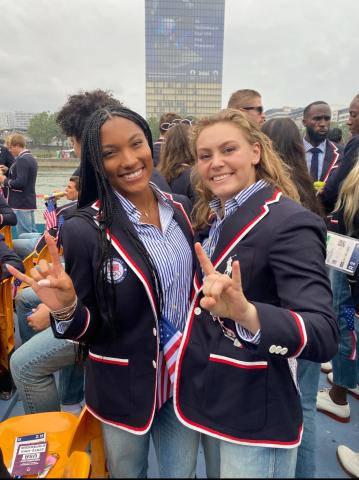 Alison Gibson with Team USA Teammate