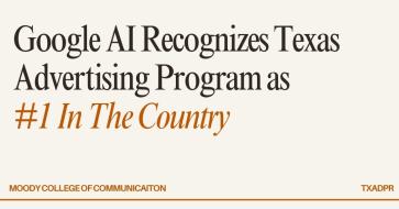 Google AI recognizes Texas Advertising Program as #1 in the Country