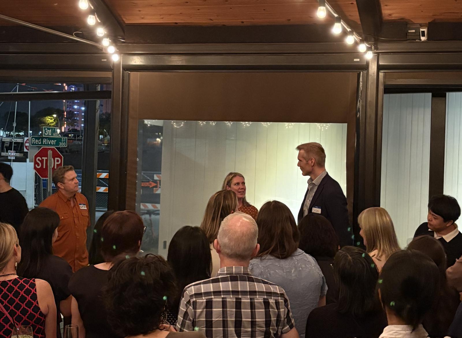 Kate Pounders introducing Colin Campbell