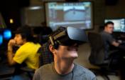 Student using VR headset in Texas Immersive Program