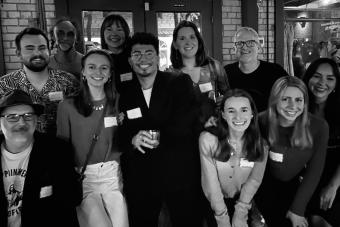 Texas Creative students with faculty